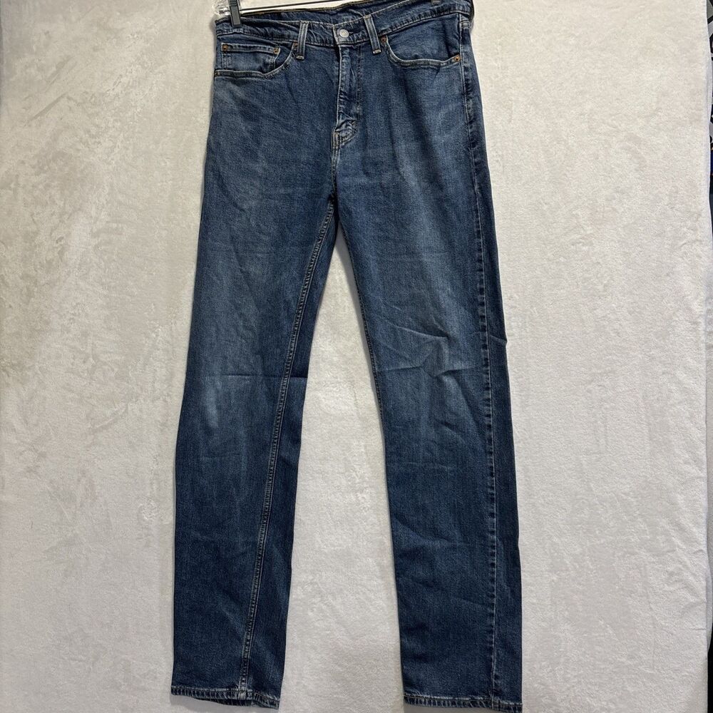 Levis 505 Jeans Men's 34x36 Blue Regular Straight Denim Pants Medium Wash Cotton